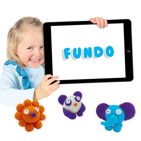 SES Creative FunDo dough - Wild animals (3x90gr-1x40gr)