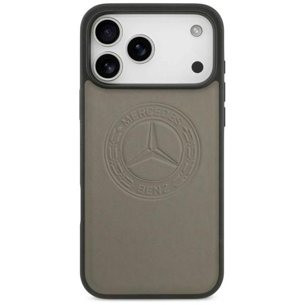 Mercedes Leather Vintage Logo Case with MagSafe for iPhone 17 Pro Max 6.9" Taupe - MEHMP17X25RICVLT