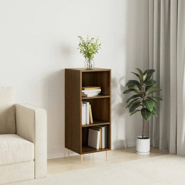 Berkfield Sideboard Brown Oak 34.5x32.5x90 cm Engineered Wood