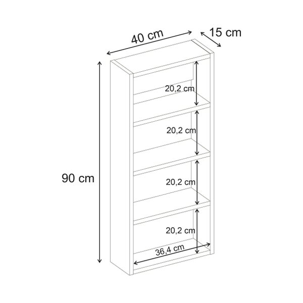Decortie Rafina 4 Tier Wall Mounted Shelf Unit