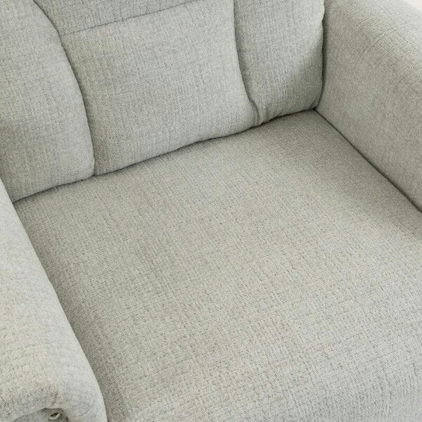 Riser Recliner Chair with Massage and Heat, Chenille Electric Power Lift Recliner Chair, Light Grey