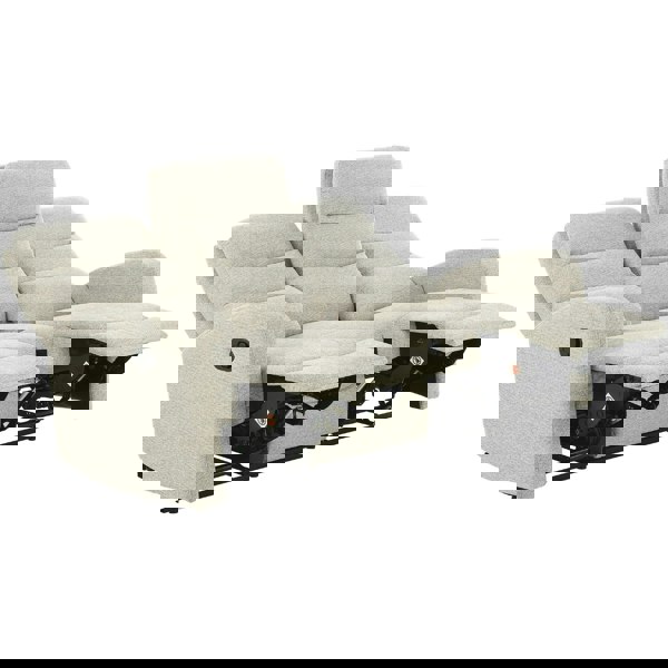 Dorel Home Rena 3‑Seater Manual Recliner Sofa (Natural Fabric)