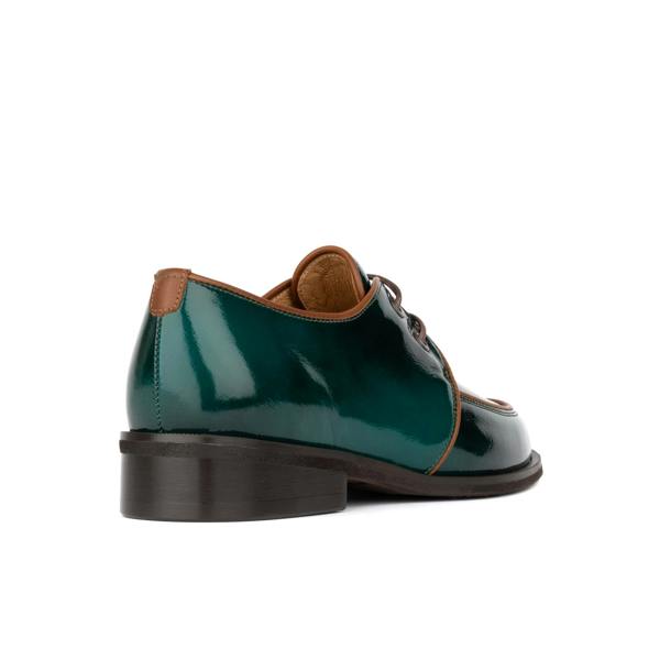 Embassy London Kiss - Green - Women's patent leather lace up shoe