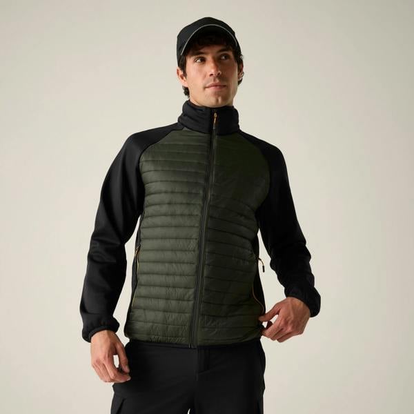 Regatta Mens Clumber Hybrid Jacket - Dark Khaki/Black