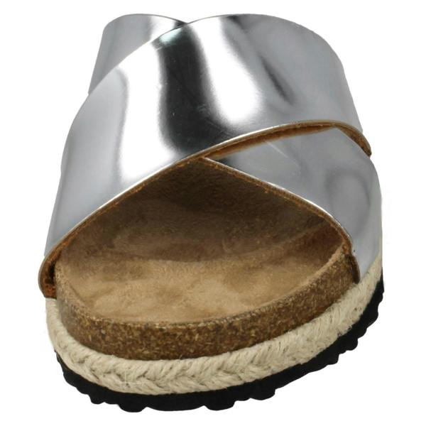 Spot On Ladies Spot On Cross Over Strap Mules