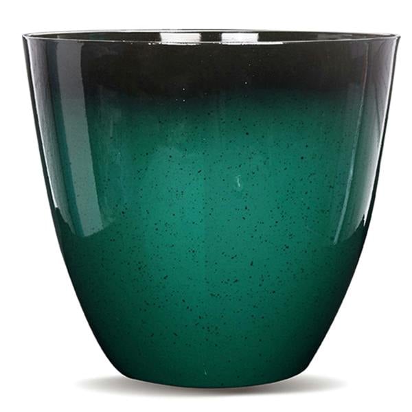 Gr8 Garden Green Round Glazed Effect Egg Cup Planter Patio Flower Plant Pot Tub