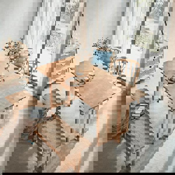 Weilai Concept Gavril Rattan Dining Table, Oak, Rectangle