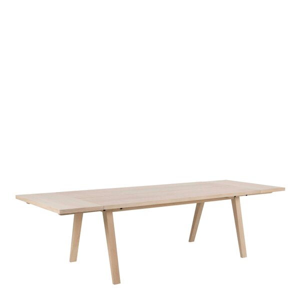 Wyld Haus Jyvaskyla 286cm 8 Seater White Oak Wood Rectangle Extendable Dining Table