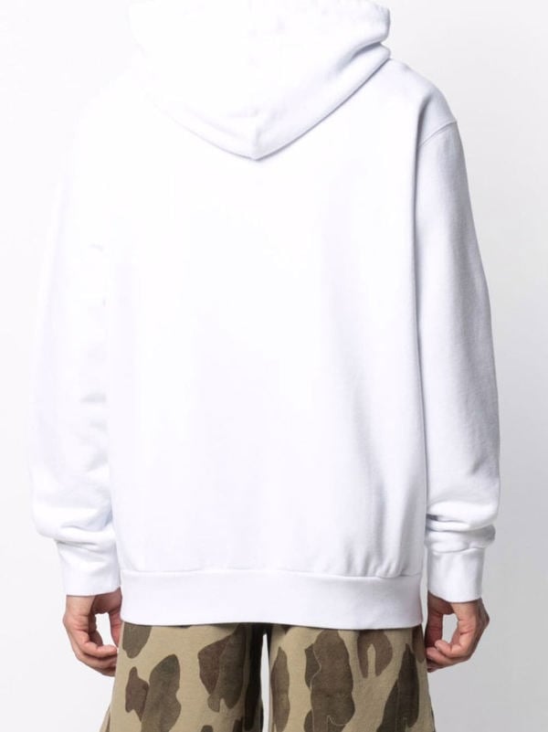 Palm Angels Hong Kong Sprayed Logo Hoodie - White