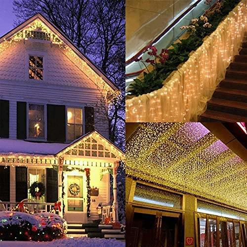 Warm White LED Icicle Christmas Lights Range with 8 Modes, Timer and Memory Function image 8