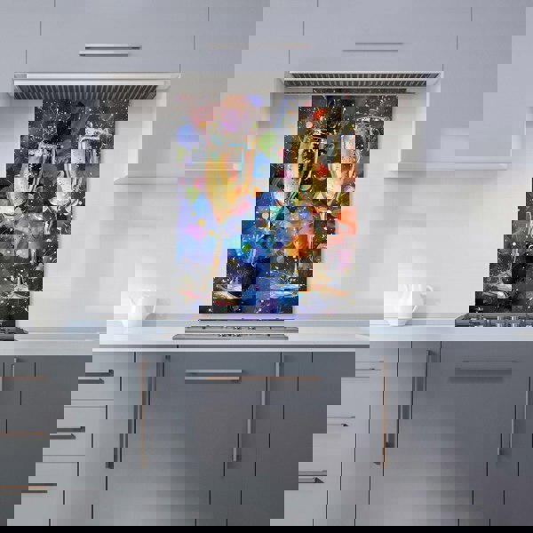 Warren Reed - Designer Splashart Champagne Flutes Kitchen Splashback