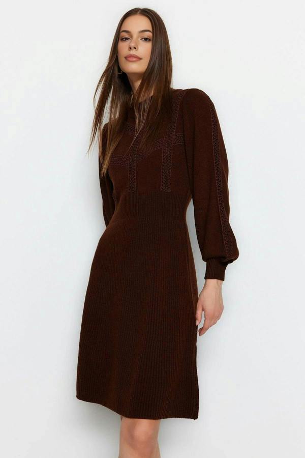 WOVCOR Mini Knit Lace Dress
