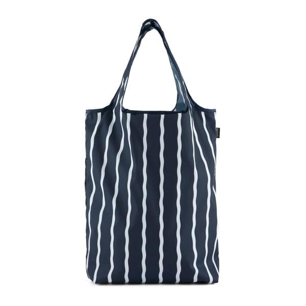 Regatta Wavy Striped Packaway Shopper Bag - Navy/White - 