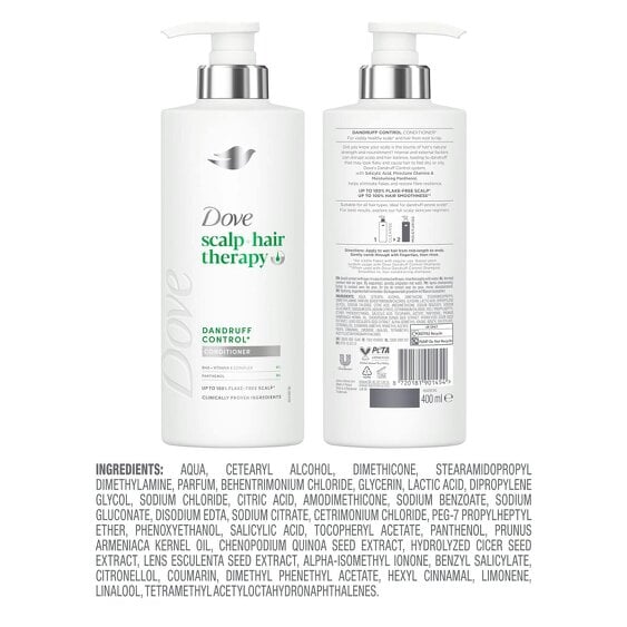 Dove Scalp + Hair Therapy Dandruff Control Shampoo & Conditioner 400ml, 6 Pack