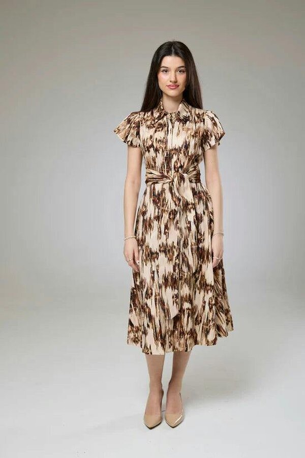 Lioness by TF Desert Safari Short Sleeve Shirt Dress
