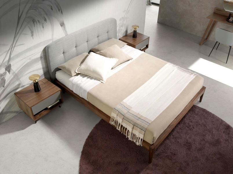 Angel Cerdá Grey Fabric Tufted Bed 7177