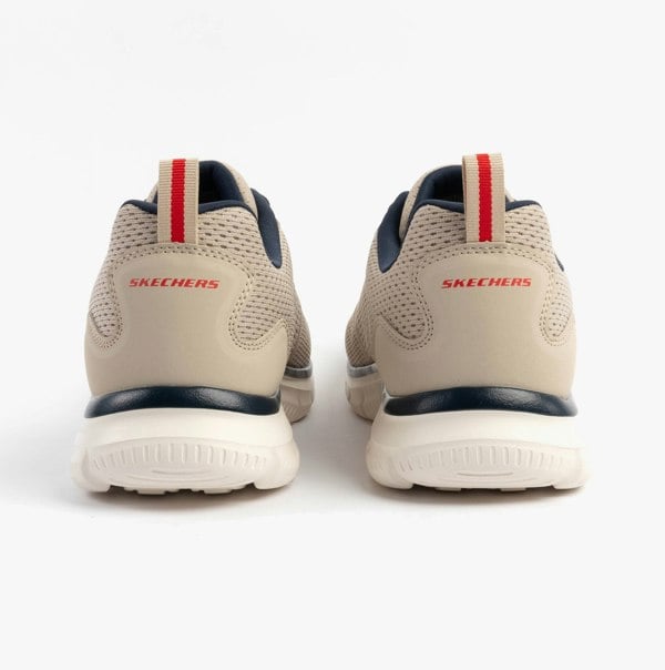 Skechers TRACK - LESHUR Mens Trainers Taupe/Navy
