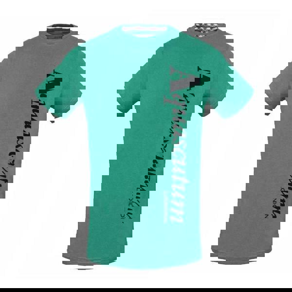 Aquascutum Mens Vertical Logo T-Shirt - Green - 