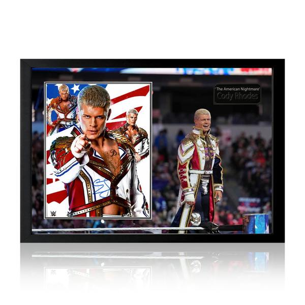 Cody Rhodes Signed Image Iconic Frame (JSA)
