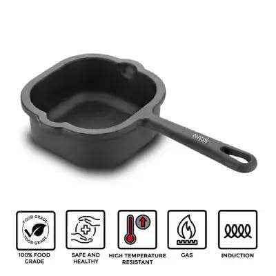 AVIAS CAST IRON SQUARE TADKA PAN 12 CM- medium
