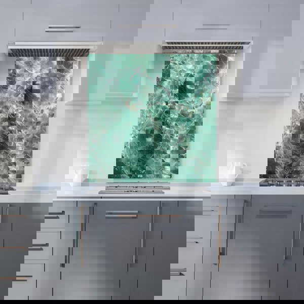 Warren Reed - Designer Light Green Quartz Effect Kitchen Splashback