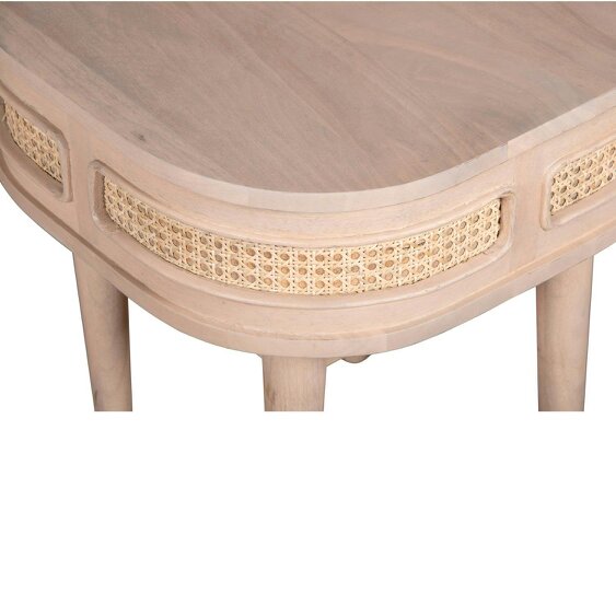 Wyld Haus Chicago Cane Rattan and Natural Natural Mango Wood and Rattan Bedside Table