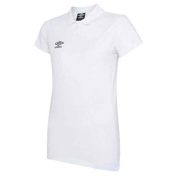 Umbro Womens/Ladies Club Essential Polo Shirt - White/Black