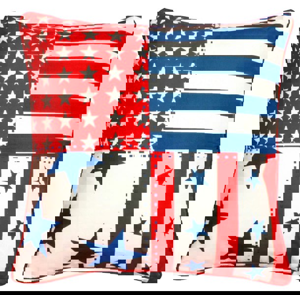 Velosso Stars & Stripes Printed Cushion - 43cm x 43cm