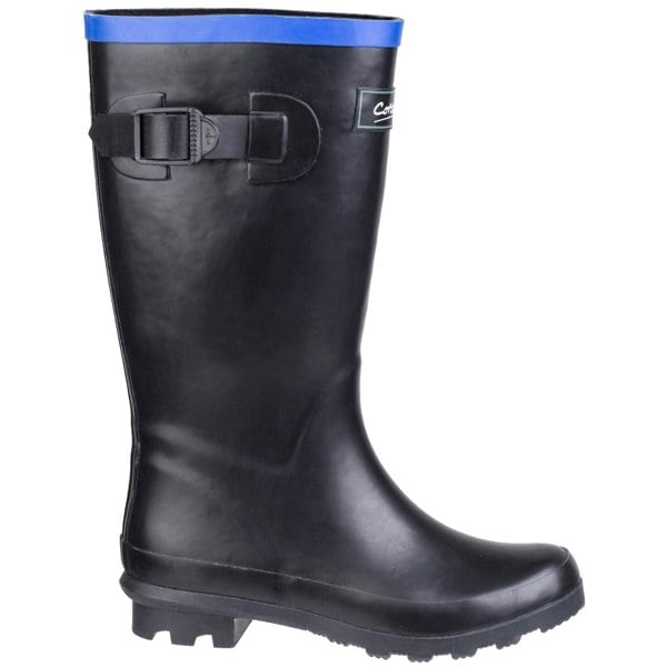 Cotswold Fairweather Rubber Black/Blue Wellington Boots
