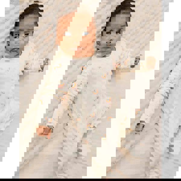 Mini Cuddles Baby Girls 2pk Rainbow Printed Sleepsuits, Multicolour