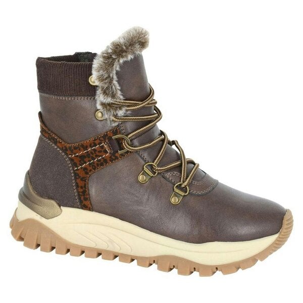 Cipriata Womens/Ladies Acilia Leopard Print Ankle Boots - Brown