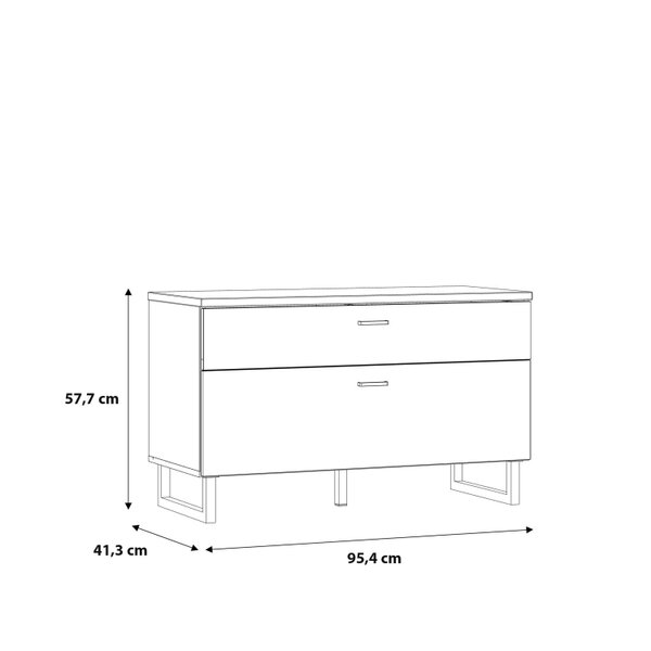 Wyld Haus Gothenburg Grey and Oak TV Unit 1 Door 1 Drawer
