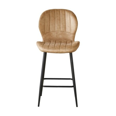 Outdoor Living Jaydn Distressed Leather Comfort Bar Stools