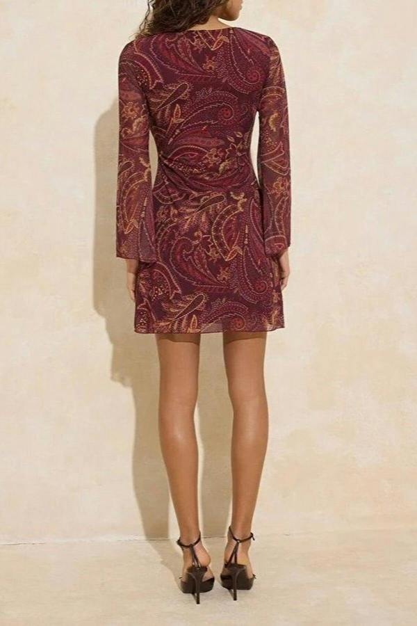 WOVCOR Heart Neckline Accessory Detail Mini Tulle Knit Dress