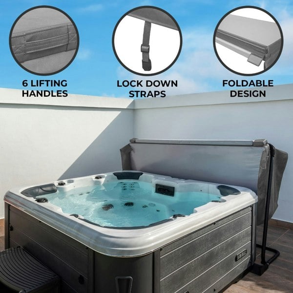 Jardi 2.2m Hot Tub Spa Cover - Grey