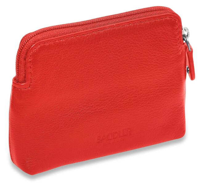 SADDLER Compact Leather Zip-Top Purse "Pia" – Handmade by Saddler | RFID Protected & Gift Boxed | Multi-Functional Card, Coin & Key Holder