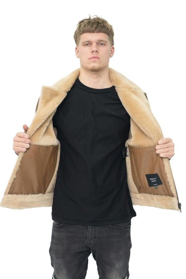 Infinity Leather Mens Sheepskin Leather Biker Jacket-Horwich