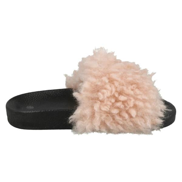 Spot On Girls Spot On Fake Poodle Fur Mule Sliders