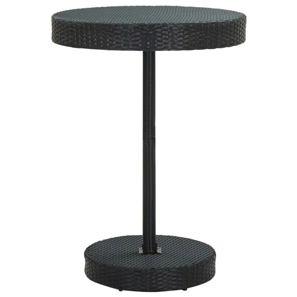 Berkfield Garden Table Black 75.5x106 cm Poly Rattan