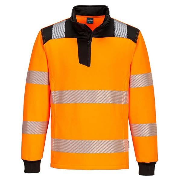 PW3 Hi-Vis 1/4 Zip Sweatshirt Portwest