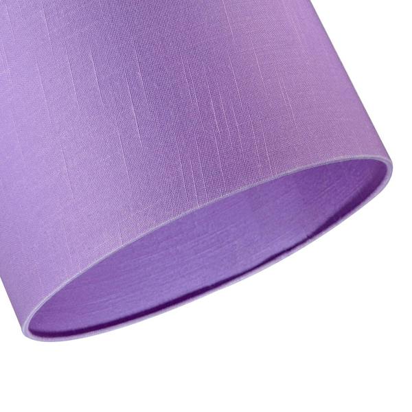 Modern Designer Lavender Oil Textured Linen Fabric Circular Lamp Shade Image 5