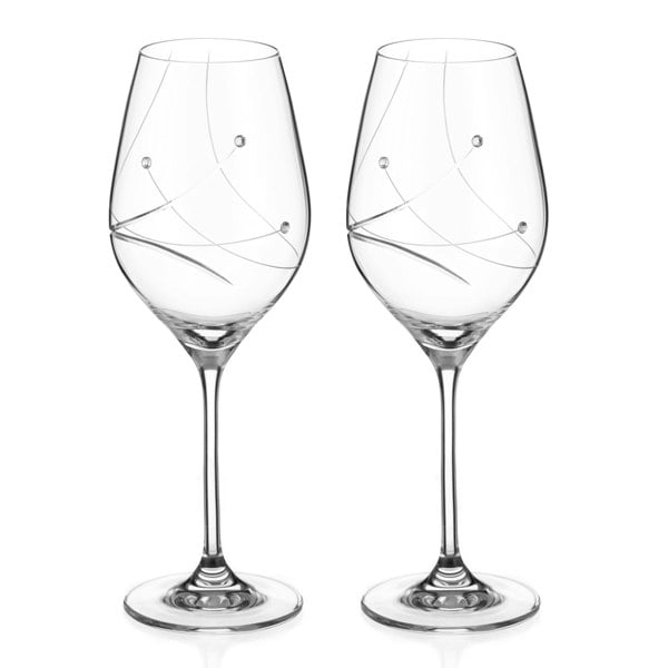 "Angelina" White Wine Glasses - Set of 2