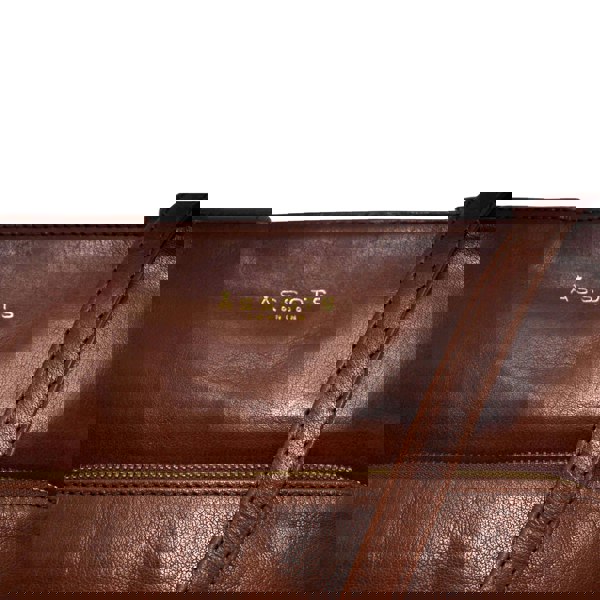 Assots London 'CANARY' Brown Vintage Leather Crossbody bag