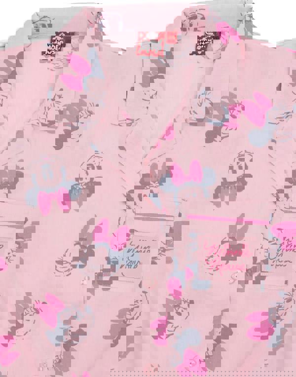 Disney Girls Pink Minnie Mouse Short Sleeve Long Leg Pyjama Set