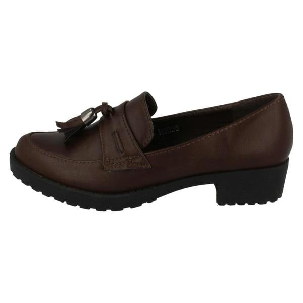 Spot On Girls Spot On Tassel Trim Loafer Flats