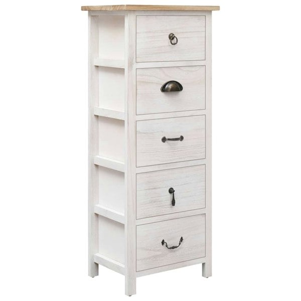 Berkfield Side Cabinet 35x25x87 cm Paulownia Wood