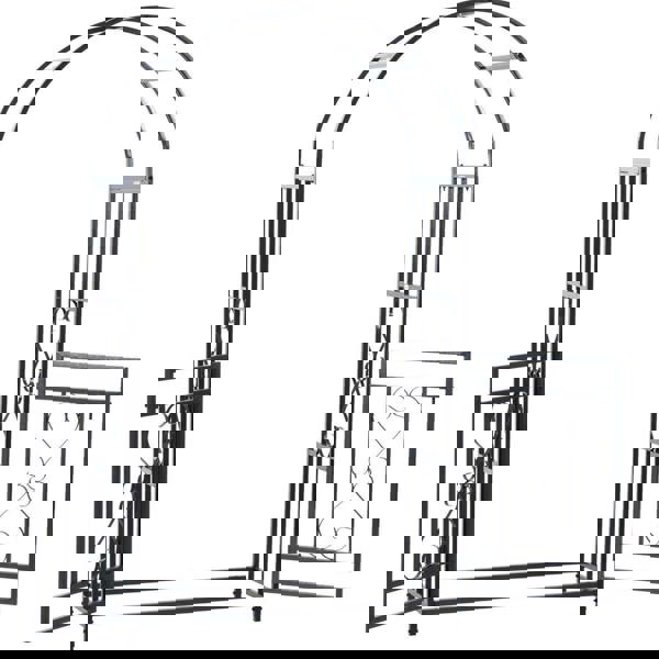 Gr8 Garden Metal Garden Gate Wedding Rose Arch Pergola Archway Climbing Plant Trellis Black