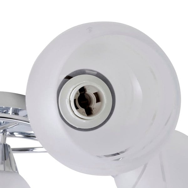 Berkfield Ceiling Lamp with Glass Shades for 5 E14 Bulbs