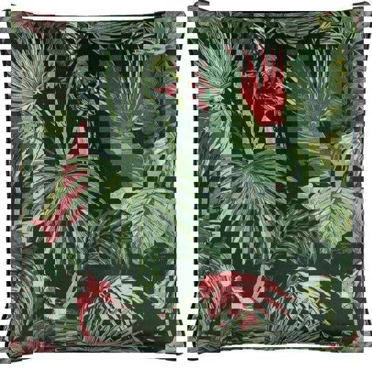 Paoletti Amazon Creatures Square Cushion Cover - Jade