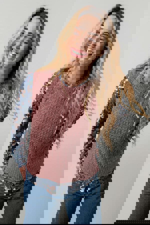 Eva Oatmeal Cotton Knit Tank Top Chocolate | Lily and Me Clothing